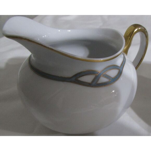 Meito China covered sugar and creamer set Helena pattern 1920-1940 art deco - Picture 3 of 8